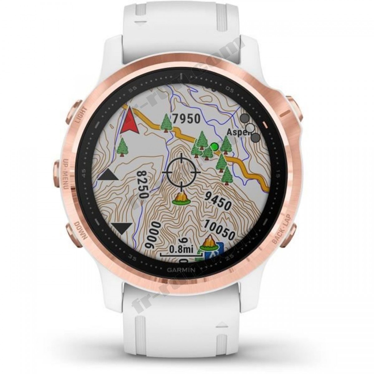 Garmin/GARMIN GARMIN Fenix 6S Pro - Montre connectée GPS multisports - Rose Gold avec bracelet blanc ◇◇◇ Pas Cher Du Tout - -1