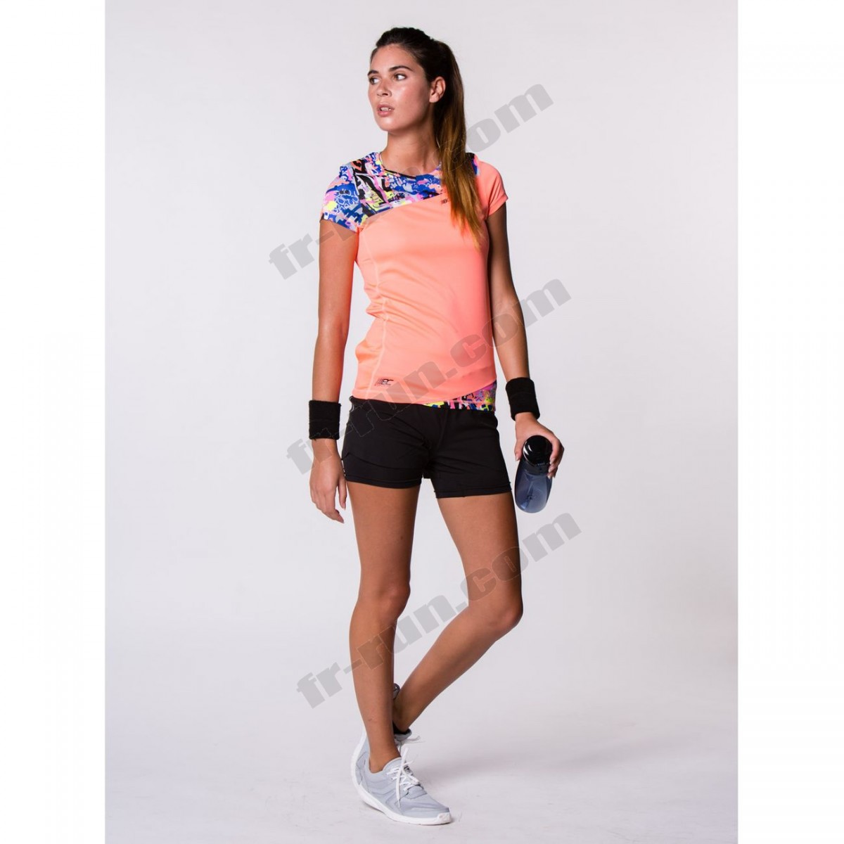 Bodycross/Course à pied femme BODYCROSS T-shirt Running Lora Neon Corail ◇◇◇ Pas Cher Du Tout - -6