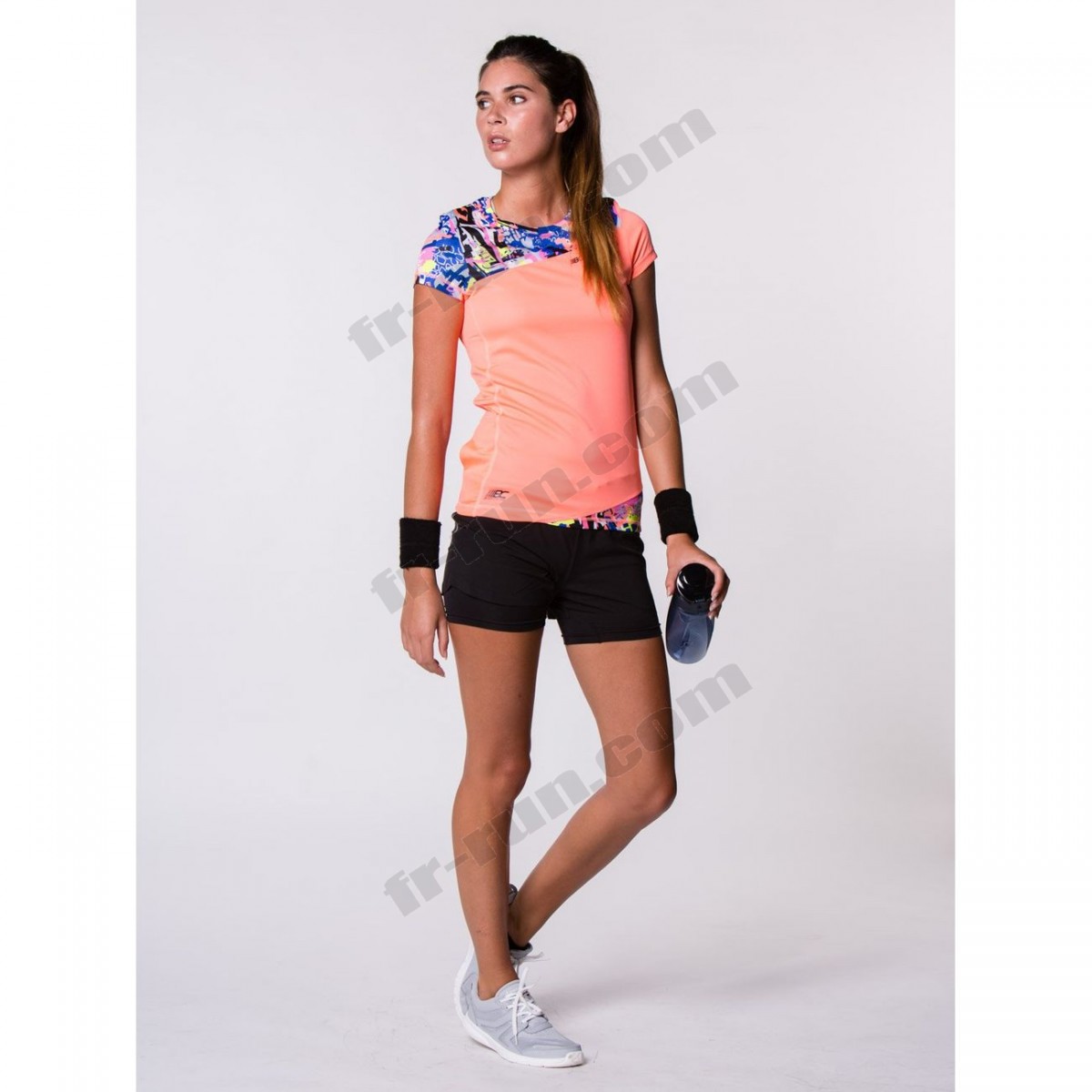 Bodycross/Course à pied femme BODYCROSS T-shirt Running Lora Neon Corail ◇◇◇ Pas Cher Du Tout - -9
