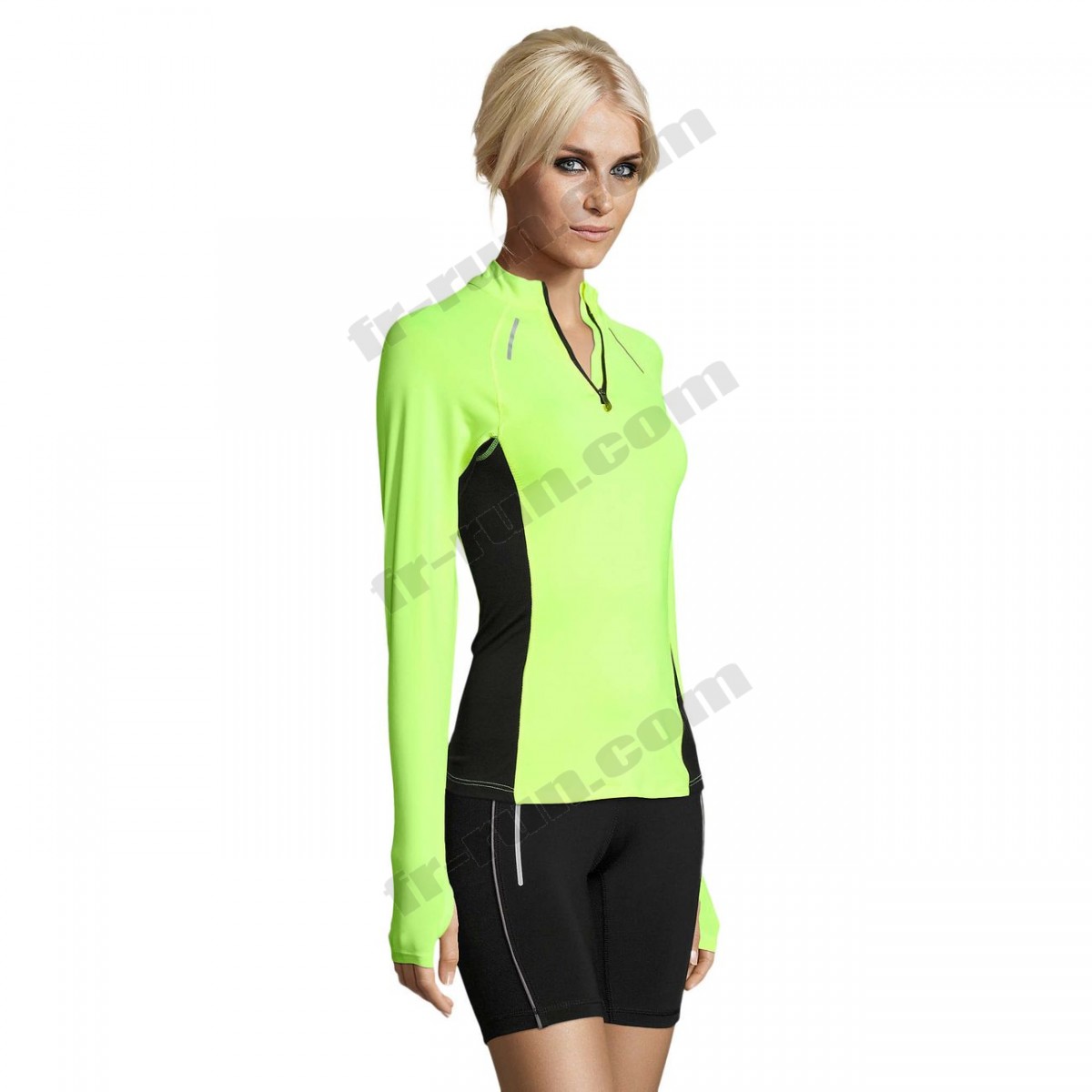 Sol's/running femme SOL'S t-shirt running manches longues - Femme - 01417 - jaune fluo √ Nouveau style √ Soldes - -2