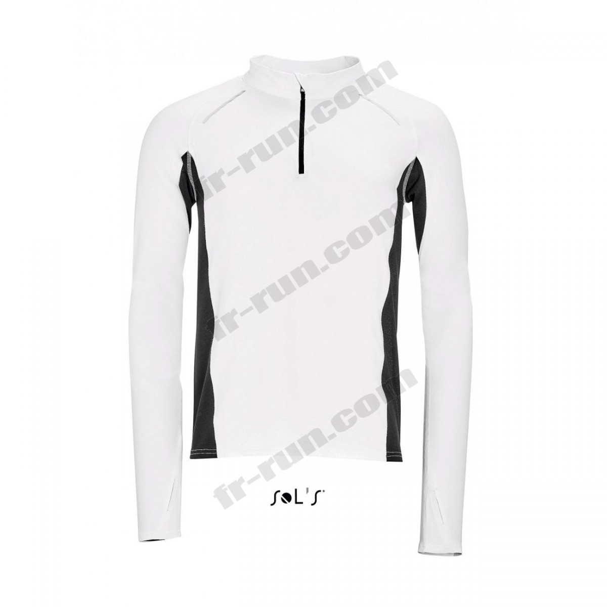 Sol's/running adulte SOL'S t-shirt running manches longues - Homme - 01416 - blanc √ Nouveau style √ Soldes - -0