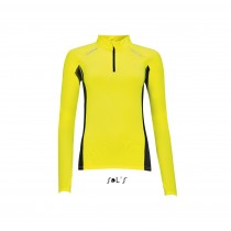 Sol's/running femme SOL'S t-shirt running manches longues - Femme - 01417 - jaune fluo √ Nouveau style √ Soldes